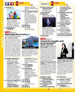 Télé Star 2561 JOURNÉE SAMEDI 1ER NOVEMBRE