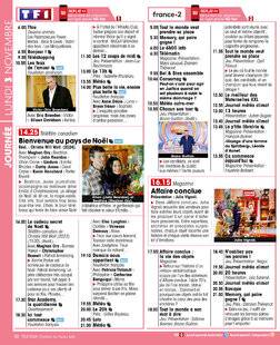 Télé Star 2561 JOURNÉE LUNDI 3 NOVEMBRE