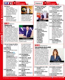 Télé Star 2562 JOURNÉE DIMANCHE 9 NOVEMBRE