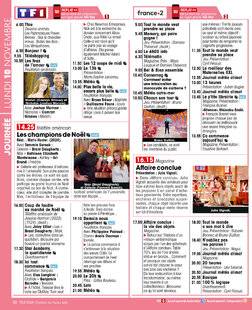 Télé Star 2562 JOURNÉE LUNDI 10 NOVEMBRE