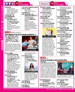 Télé Star 2562 JOURNÉE MERCREDI 12 NOVEMBRE