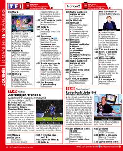 Télé Star 2563 JOURNÉE DIMANCHE 16 NOVEMBRE