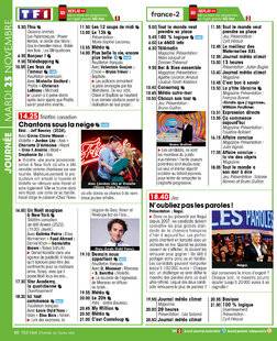 Télé Star 2564 JOURNÉE MARDI 25 NOVEMBRE