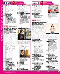 Télé Star 2564 JOURNÉE MERCREDI 26 NOVEMBRE