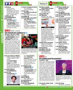 Télé Star 2566 JOURNÉE MARDI 9 DÉCEMBRE