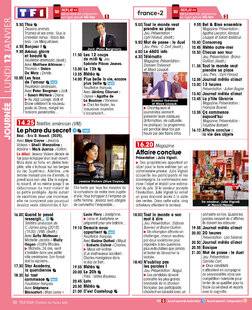 Télé Star 2571 JOURNÉE LUNDI 12 JANVIER