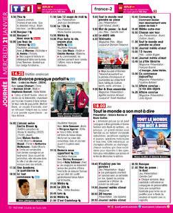 Télé Star 2572 JOURNÉE MERCREDI 21 JANVIER