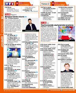 Télé Star 2573 JOURNÉE VENDREDI 30 JANVIER