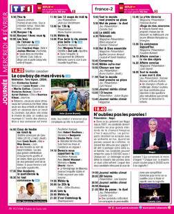 Télé Star 2574 JOURNÉE MERCREDI 4 FÉVRIER