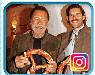 Télé Star 2575 Arnold SchwarzeneggerLe plus américain des Autrichiens a assisté dans son pays natal à la fête de la saucisse blanche avec son fils Christopher.