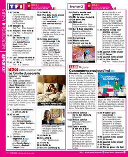 Télé Star 2578 JOURNÉE MERCREDI 4 MARS