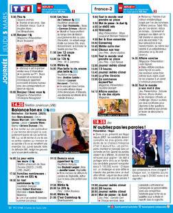 Télé Star 2578 JOURNÉE JEUDI 5 MARS