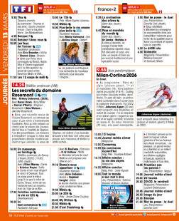 Télé Star 2579 JOURNÉE VENDREDI 13 MARS