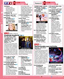 Télé Star 2580 JOURNÉE LUNDI 16 MARS