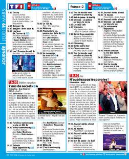 Télé Star 2580 JOURNÉE JEUDI 19 MARS