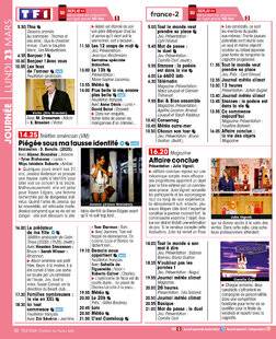 Télé Star 2581 JOURNÉE LUNDI 23 MARS