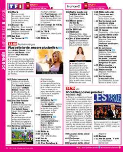 Télé Star 2583 JOURNÉE MERCREDI 8 AVRIL