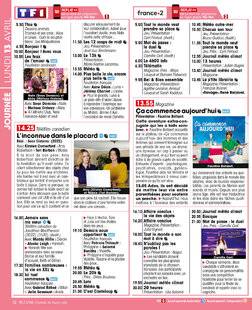 Télé Star 2584 JOURNÉE LUNDI 13 AVRIL