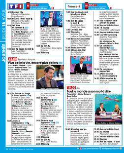 Télé Star 2584 JOURNÉE JEUDI 16 AVRIL