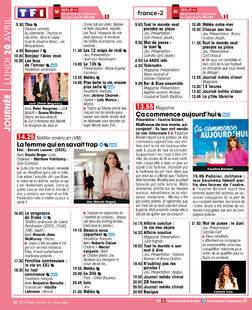Télé Star 2585 JOURNÉE LUNDI 20 AVRIL