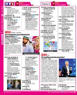 Télé Star 2585 JOURNÉE MERCREDI 22 AVRIL