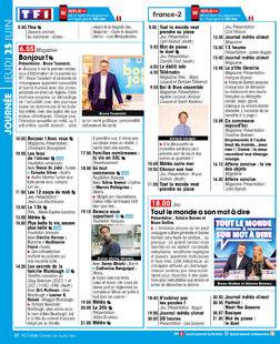 Télé Star 2594 JOURNÉE JEUDI 25 JUIN