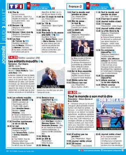 Télé Star 2595 JOURNÉE JEUDI 2 JUILLET