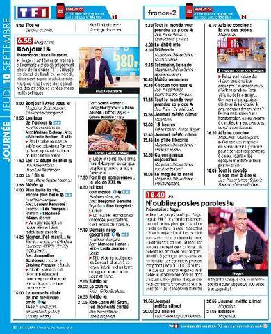 Télé Star 2605 Jeudi 10 septembre