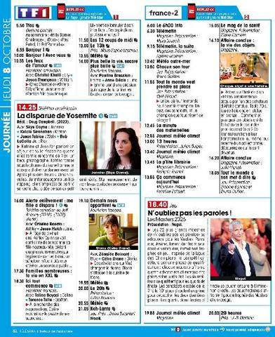 Télé Star 2609 JEUDI 8 OCTOBRE
