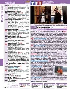 Télé Poche 2776 Mardi 30 avril