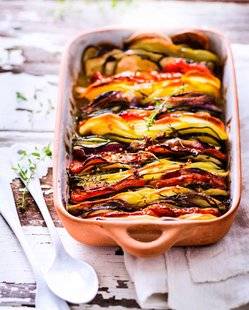Télé Poche 2787 Tian de pommes de terre, tomates, courgettes et oignons rouges