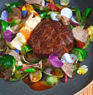 Télé Poche 2811 Onglet de bœuf, purée à la truffe et choux de Bruxelles