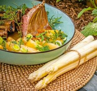 Télé Poche 3093 Carré d'agneau et asperges blanches rôties au four