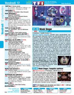 Télé Poche 3108 Vendredi 12 septembre