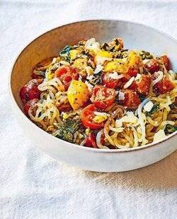 Télé Poche 3110 Spaghettis de konjac au pesto de noisettes et tomates cerises