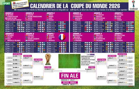 Télé Poche 3147 CALENDRIER DE LA COUPE DU MONDE 2026