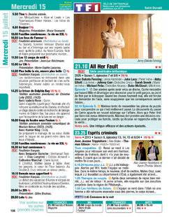 Télé Poche 3152 Mercredi 15 juillet