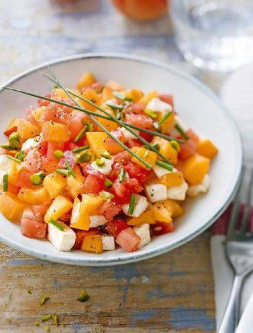 Télé Poche 3156 Tartare d’abricot, chèvre et pastèque