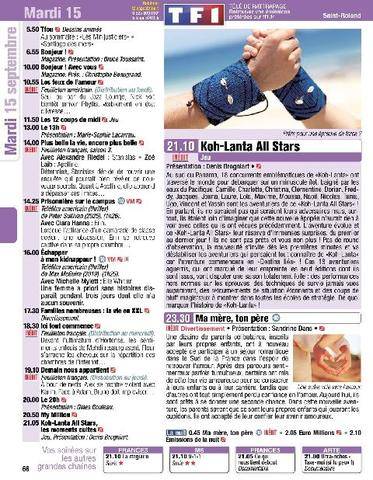Télé Poche 3161 Mardi 15 septembre