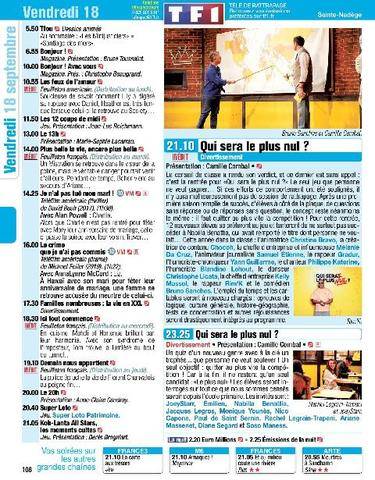 Télé Poche 3161 Vendredi 18 septembre