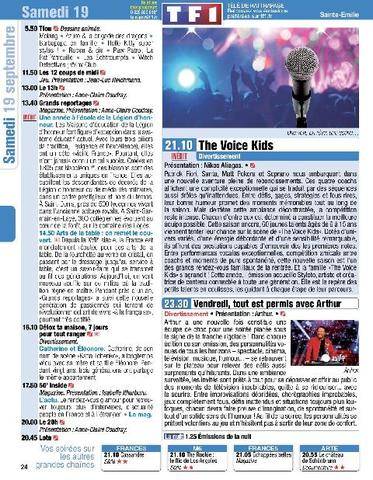 Télé Poche 3162 Samedi 19 septembre