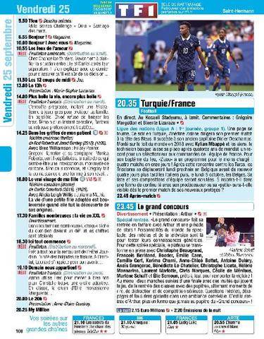 Télé Poche 3162 Vendredi 25 septembre