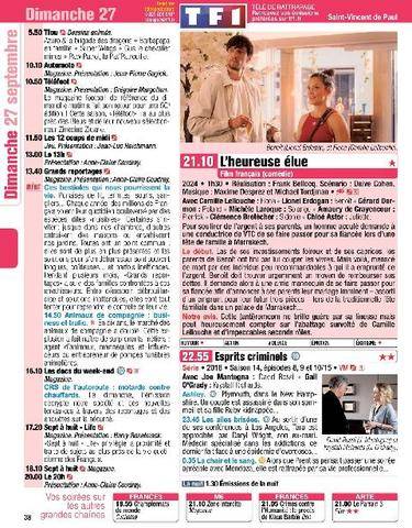 Télé Poche 3163 Dimanche 27 septembre