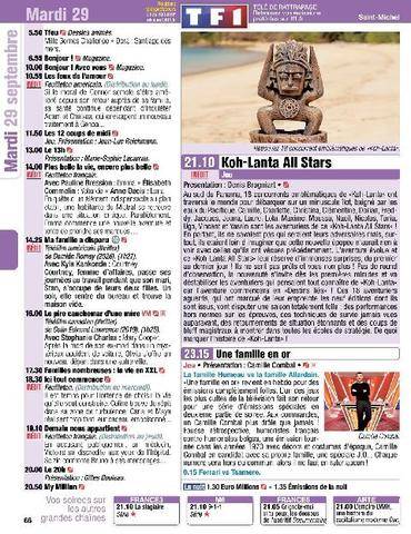 Télé Poche 3163 Mardi 29 septembre