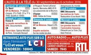 Auto Plus 1465 L'AUTO À LA TÉLÉ du 30 septembre au 6 octobre 2016