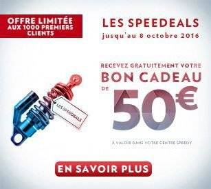 Auto Plus 1465 Chez Speedy : un bon cadeau de 50 € offert!