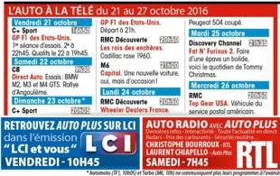 Auto Plus 1468 L'AUTO À LA TÉLÉ du 21 au 27 octobre 2016