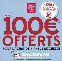 Auto Plus 1591 Jusqu'à 100 € offerts pour l'achat de pneus Michelin