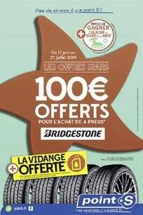 Auto Plus 1610 100 € offerts sur les Bridgestone + la vidange offerte