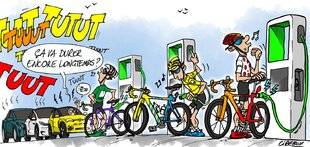 Auto Plus 1923 Affluence record sur les bornes de recharge aux abords du Tour de France